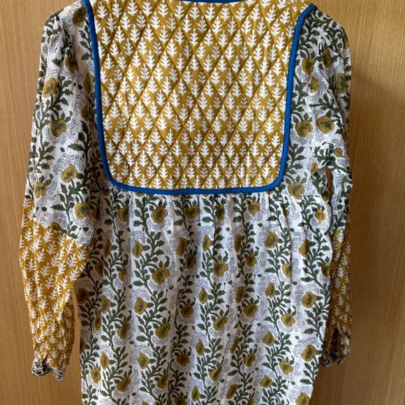 SZ Blockprints Tassle Dress - Gorgeous Fall Sheer! Worn once - Picture 8 of 9